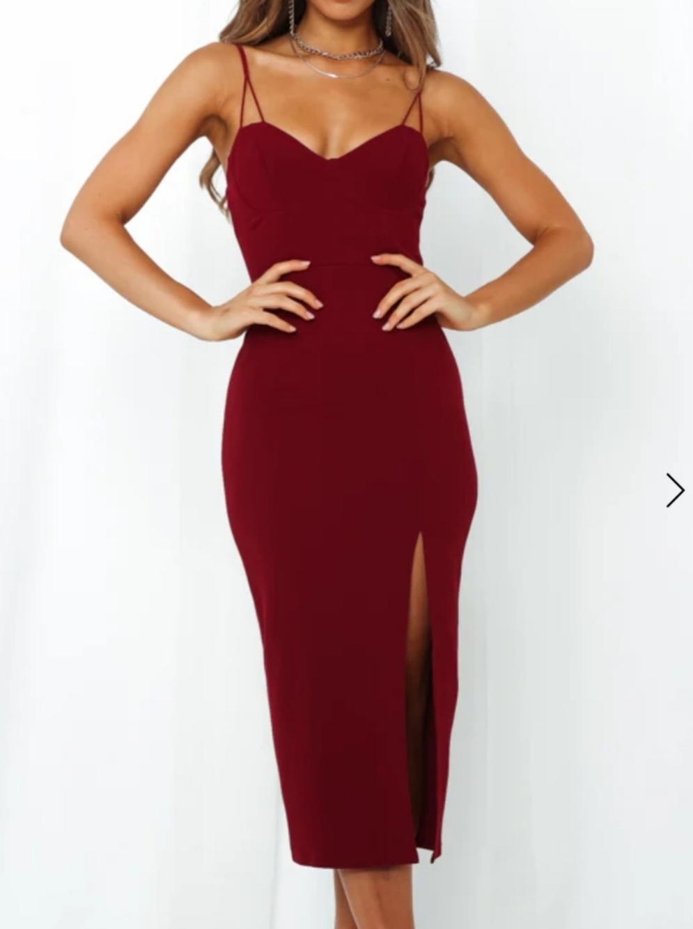 Hello Molly Burgundy Dress